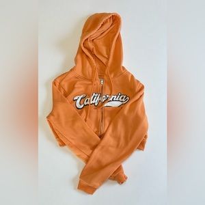 Refuge California Cropped Zip-Up Hoodie